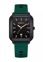 Rebirth Watch REBIRTH Jam Tangan Wanita Original Square Anggun Tali Silikon Anti Air hijau