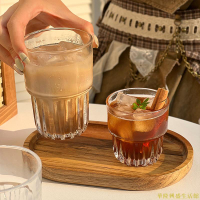 冰美式咖啡杯玻璃杯復古ins家用水杯drity拿鐵杯子商用飲料果汁杯