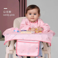 Baby Smock Water-Resistant Infant Apron Children's Eating Tool Dining Chair Integrated Bib Kids Feed
