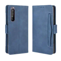6.1" For Sony Xperia 5 II Case Premium Leather Wallet Leather Flip Multi-card slot Cover For Sony Xperia 5 II Xperia5ii Case