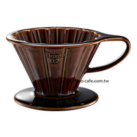 金時代書香咖啡   TIAMO V02花漾陶瓷咖啡濾器組 (咖啡))附濾紙量匙滴水盤  HG5536BR
