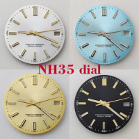 28.5mm NH35 dial Watch dial ice blue Luminous dial Suitable for NH35 movement watch accessories