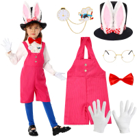 Easter Children's Overalls Performance Costume Halloween Bunny Role Play Cosplay Costume School Stag