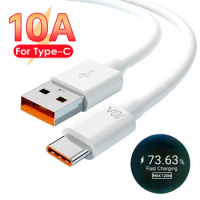 120W 10A USB Type C Charging Cable Data Transfer Wire for Mobile Phones Fast Charging Wire for Huawei Xiaomi Realme Samsung Poco