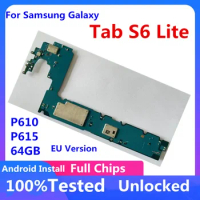 128GB for Samsung Galaxy Tab S6 Lite P610 Motherboard 100% Full Working Logic Board Unlocked Mainboard Full Chips Placa