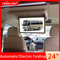 24 Inch Android Car roof Hdmi Monitor Automatic Folding Display 2+32G Multimedia Video Player with Speaker Bluetooth