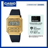 Casio Jam Tangan Unisex General A100WEFG-9ADF Digital Water Resistance Black