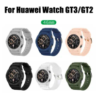 46mm Watch Strap New Sports Style TPU Watch Protective Cover Adjustable Fall Prevention Watch Case for Huawei Watch GT3/GT2