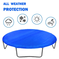 Durable Trampoline Cover Rain Cover 305/366cm Dust-proof Foldable Outdoor Supplies Weather Protection Tarpaulin