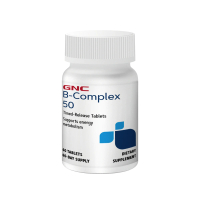 即期品【GNC 健安喜】維生素B群50食品錠 60錠/瓶(維持高效精神貫注/長效釋放持續充電)