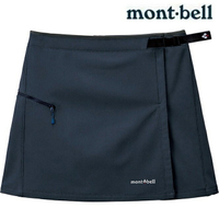 Mont-Bell 登山褲裙/軟殼短褲/登山短褲/冬季刷毛款 Nomad wrap 女款 1105524 DKNV深藍