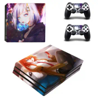 Anime Cute Girl PS4 Pro Skin Sticker For Sony PlayStation 4 Console and Controllers PS4 Pro Skin Stickers Decal Vinyl