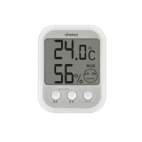 【DRETEC】日本多利科新歐普拉斯舒適度警示溫濕度計-附時鐘-白(O-425DWTKO)