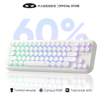 MAGEGEE Keyboard Gaming Wired RGB Light 61 Keys TS91