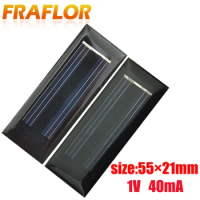 Fraflor New 0.4W 1V Polysilicon DIY Solar Panel Epoxy Plate Battery Power 55x21 Outdoor Travelling Powerbank DIY Module Charging