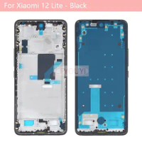 For Xiaomi 12 Lite Middle Frame Housing Bezel Front Chassis Frame With Side Buttons Replacement Parts Mi12 Lite