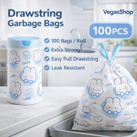 100PCS 45x45cm Blue Rabbit Trash Bag Rubbish Bag Garbage Bag Kitchen Portable Storage Bag 100 keping