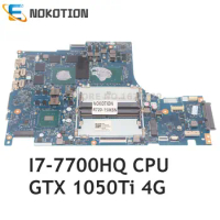 DY512 NM-B191 5B20N00280 MAIN BOARD For Lenovo R720 R720-15IKBN Laptop Motherboard With I7-7700HQ CPU+GTX 1050Ti 4GB