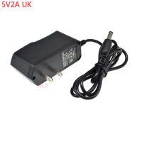 DC 5V2A 5V 2A Power Supply Adapter UK PLUG 100V-240V 220V AC TO DC Converter 1000MA 5.5*2.1MM 5.5MM*2.5MM FOR ARDUINO UNO R3