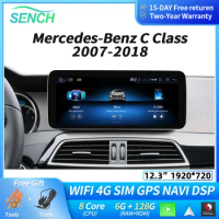 NEW12.3'' Android 12 Car Radio System Stereo For Mercedes W204 W205 X253 W447 2007-2018 GPS Navi BT WIFI 4G USB Carplay 1920*720