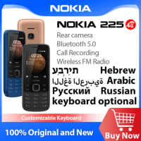 Original Nokia 225 4G Feature Phone 2.4 Inch Dual SIM Bluetooth 5.0 Wireless FM Radio 1150mAh Call Recording Push-button Phone