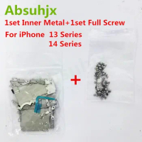 Absuhjx 1set Full Set Metal + Screw for iPhone 13 14 Pro Max 13Mini 14Plus Inner Bracket Accessories Shield Plate Parts