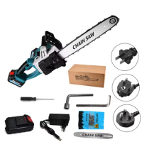 16 inch handheld brushless cordless chainsaw 21V rechargeable lithium battery powered handheld chainsaw