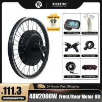 48V2000W Electric Bicycle Kit Front Rear Wheel Hub Motor 20’24’26’27.5’28’29 inch700C Ebike Conversion Kit For Mountain