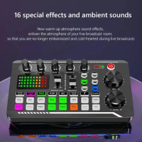 Live Soundcard F998 Live Audio Mixer Broadcast Recording Karaoke F999 - F998