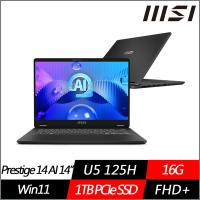 MSI微星 Prestige 14 AI Evo C1MG-057TW 14吋效能筆電 Ultra 5 125H/16G/1TB PCIe SSD/Win11)