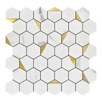 Peel and Stick Backsplash Kitchen Hexagon Wall Sticker 3D Mosaic Self Adhesive Wall Tiles