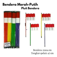 Harga per 10 pcs bendera merah putih plastik tongkat peluit murah bendera Indonesia plastik dengan t
