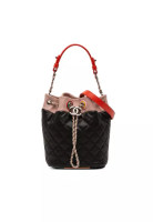 Chanel 二手香奈兒雙C菱格紋羊皮古巴抽繩水桶包