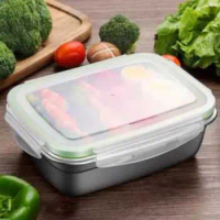 Kotak Bekal TaffHOME Kotak Makan Anti Tumpah Lunch Box Stainless Steel 304 850ml - KT046 New