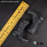 Top ASToys 1/6 Scale AS003 Arnold T800 Combat Boots soldier Black Shoes High boots for 12 inch Action Figure Doll accessories
