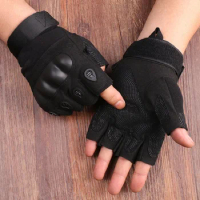 Military Tactical Gloves For Men Outdoor Cut Resistant Mittens Sports Gloves Shooting Airsoft Combat Half Finger Gloves DT133