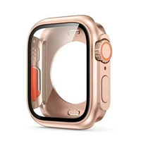 【秒變ultra】適用ApplewatchS9_8_7蘋果手錶全包保護殼膜一體6_5全包-玫瑰金iwatch s7/s8/s9 41mm