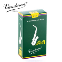 Original France Vandoren JAVA Saxophone Alto Mib Eb Reeds Strength 2.5#, 3# Grey Green Box of 10 [Free shipping]