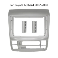 9 Inch Car Fascia For Toyota Alphard 2002-2008 Video Panel Player Audio Dash 2 Din Frame Dashboard Mount Kit