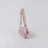 Tas MLB NY METAL MONOGRAM EMBOSSED PINK CROSS BODY BAG 100% ORIGINAL 13X5X13CM