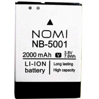 10pcs High Quality 2000mAh nomi nb5001 Battery For nomi nb5001 Bateria