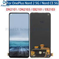 6.43" Original For OnePlus Nord 2 5G LCD + Frame Touch Panel Screen Digitizer Assembly For OnePlus Nord CE 5G LCD EB2101, EB2103