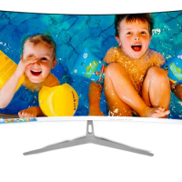 4K resolution 32 inch curved led computer monitor with 144HZ lifting base and breathing light