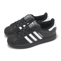 【adidas 愛迪達】休閒鞋 Superstar II 男鞋 女鞋 黑 白 貝殼頭 三葉草 愛迪達(JI0079)