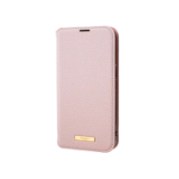 【Gramas】iPhone 13 6.1吋 Shrink 時尚工藝 掀蓋式皮套(粉)