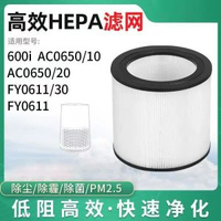 適配Philips 飛利浦 600i AC0650/10 AC0650/20 FY0611 FY0611/30 空氣清新機HEPA濾網濾芯替換用 代用濾芯 空氣清新機代用濾網