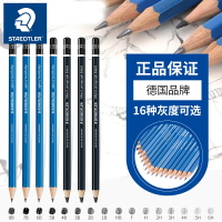 德國施德樓素描鉛筆藍桿100b套裝h2比2b美術生專用8b4b6b素描筆5b專用鉛筆全套從入門到精通一套繪畫繪圖單支