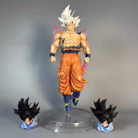 Figur Dragon Ball bersaiz 35 cm Sun Goku, Kakarotto, Vegita, Yonsei, Kepala Tiga Jenis, Figurin Anim