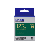 EPSON 緞帶系列 LK-4GKK 綠底金字 12mm 標籤帶 S654447 適用 LW-400/LW-K400/LW-C410/LW-K420 LW-500/LW-600P