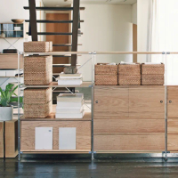 【MUJI 無印良品】SUS追加用側片/灰/中/2S(大型家具配送)